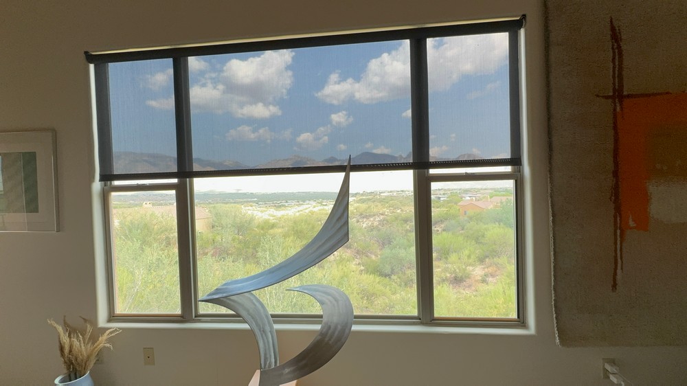 Modern Motorized Roller Screen Shades on Rancho Vistoso Blvd in Oro Valley, AZ