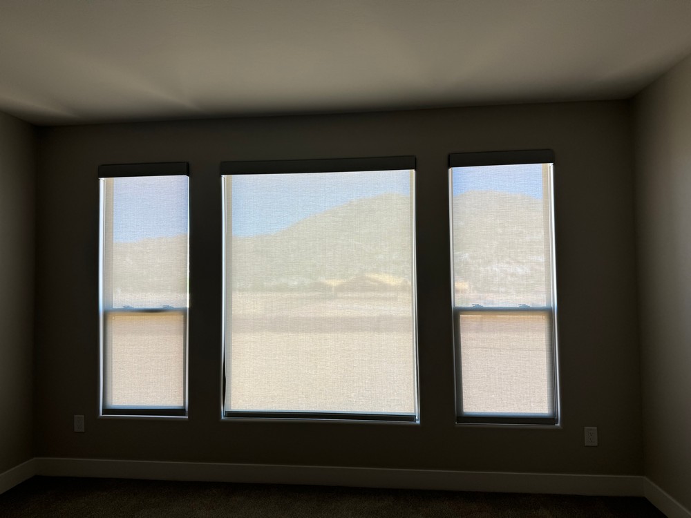 Professionally Installed Motorized Roller Shades at S Ventana Pl in Tucson, AZ